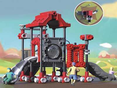 舒蘭積木總動員滑梯-1